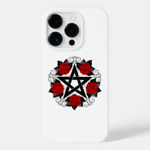 Pentagram with Red Roses Case-Mate iPhone 14 Pro Case