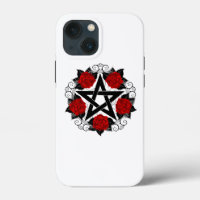 Pentagram with Red Roses