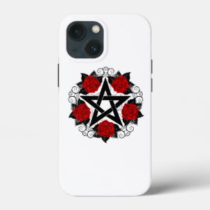 Pentagram with Red Roses iPhone 13 Mini Case