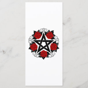 Pentagram with Red Roses Menu
