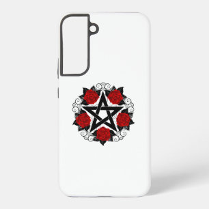 Pentagram with Red Roses Samsung Galaxy Case