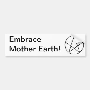 Pentagram within circle bumper sticker