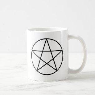 Pentagram within circle coffee mug