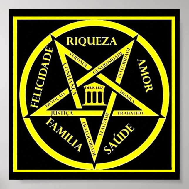 Pentagrama Invertido Papel Poster Especial (Fosco) (Front)