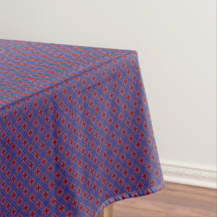 Pentas on Purple Tablecloth