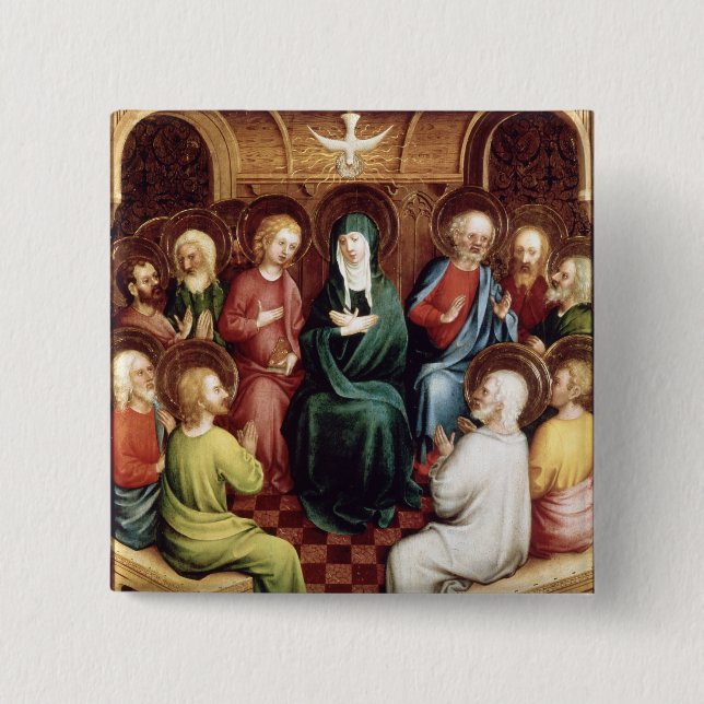 Pentecost, 1450 15 cm square badge (Front)