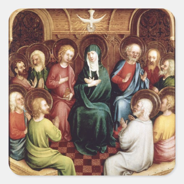 Pentecost, 1450 square sticker (Front)