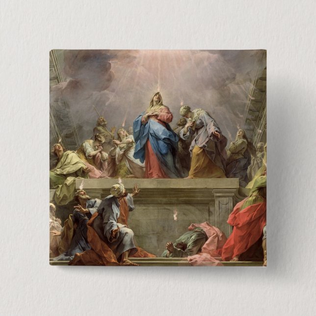 Pentecost, 1732 15 cm square badge (Front)