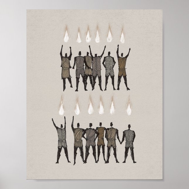 Pentecost Bible Art - Holy Spirit Print, Tongues Poster (Front)