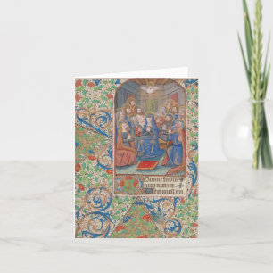 Pentecost Confirmation Mediaeval Manuscript Holiday Card