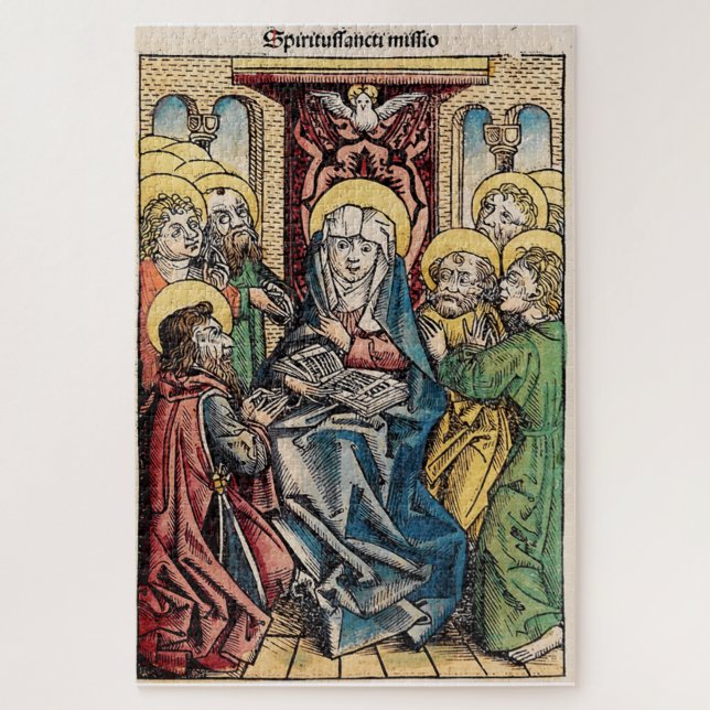 Pentecost scene after Easter Sunday Jigsaw Puzzle (Vertical)