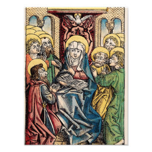 Pentecost scene after Easter Sunday Photo Print