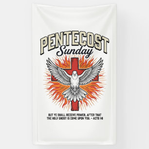 Pentecost Sunday Dove Cross Vintage Shirt Banner
