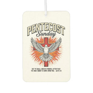 Pentecost Sunday Dove Cross Vintage Shirt Car Air Freshener