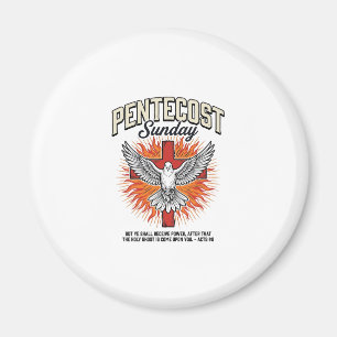 Pentecost Sunday Dove Cross Vintage Shirt Magnet