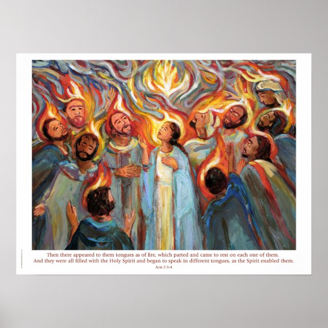 Pentecost Tongues of Fire Poster (Front)