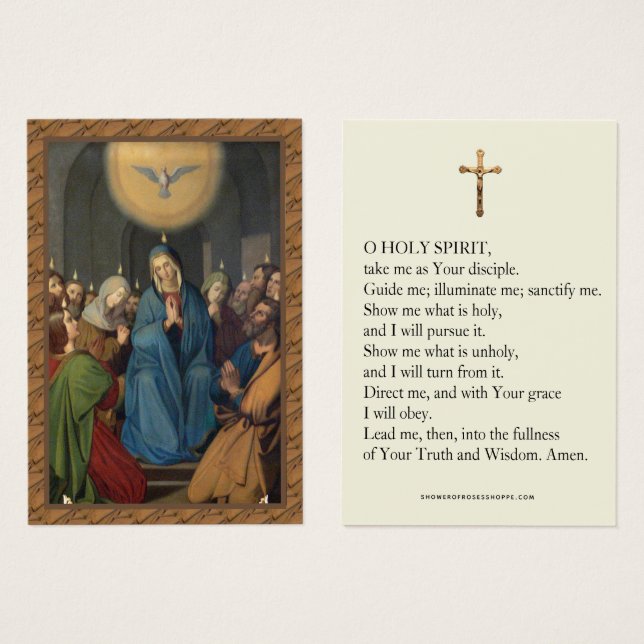 Pentecost Virgin Mary Holy Spirit Confirmation  (Front & Back)