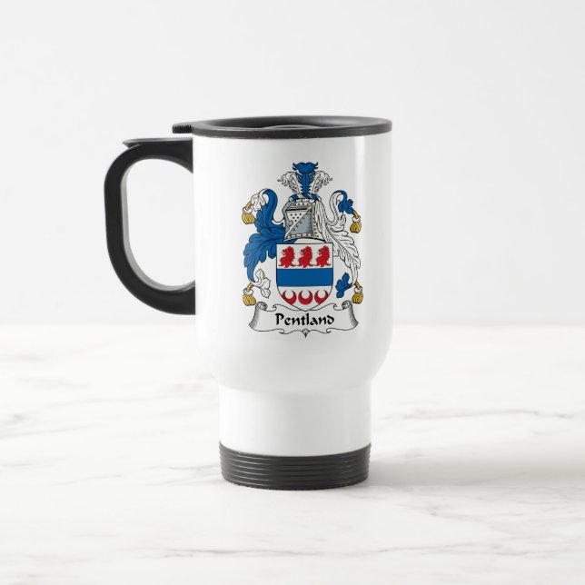 Pentland Family Crest Travel Mug (Left)