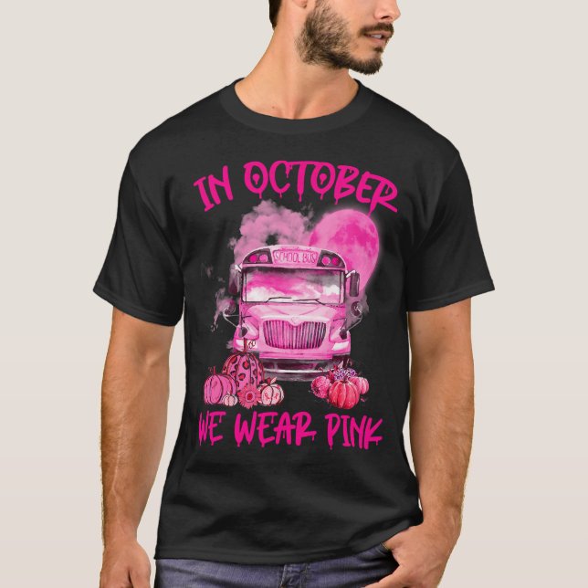 Peny School Bus Driver Leopard Breast Cancer T-Shirt (Front)