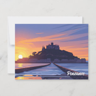 Penzance St Michael’s Mount England Travel Postcard