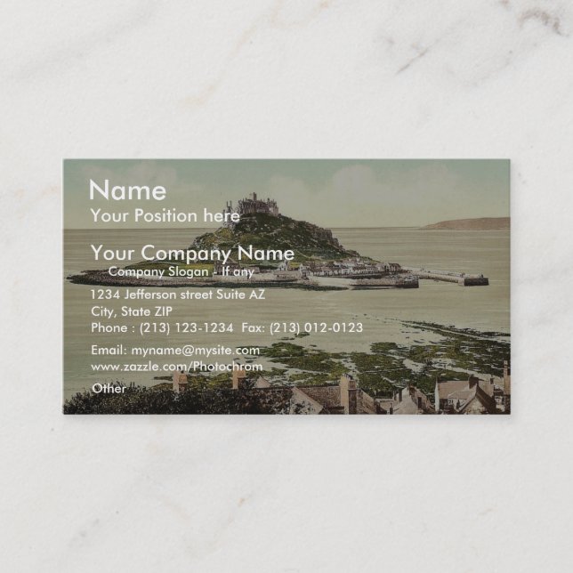 Penzance, St. Michael's Mount, Cornwall, England c Business Card (Front)