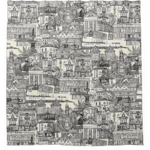 Penzance toile black pearl shower curtain