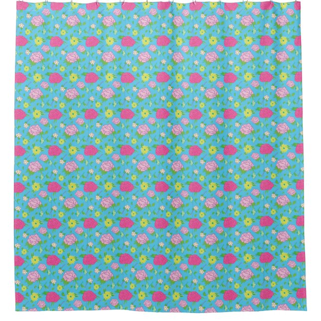 Peonias and Margaritas Shower Curtain (Front)