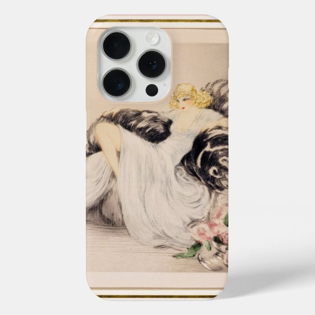 Peonies, 1935 by Louis Icart Case-Mate iPhone Case (Back)