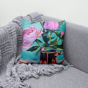 Peonies bouquet Pillow