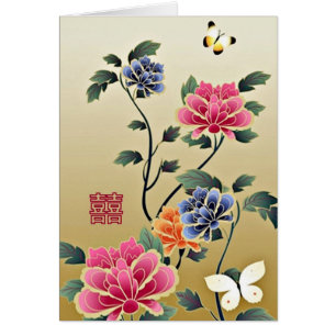 Peonies & Butterflies Double Happiness Wedding