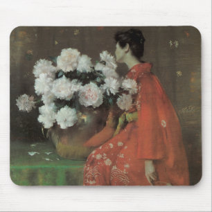 Peonies by William Merritt Chase, Vintage Fine Art Mouse Pad