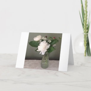 Peonies, card