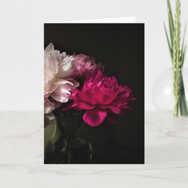 Peonies, card (Front)
