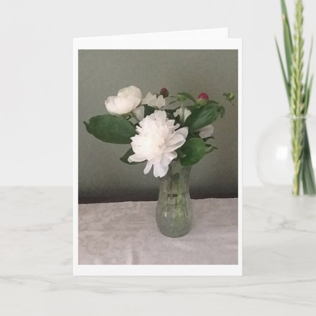 Peonies, card (Front)