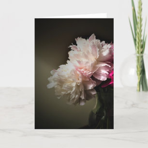 Peonies, card