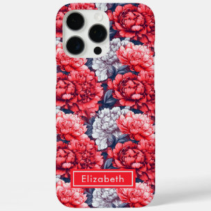 Peonies Custom Name Iphone Case - Coworker Gift