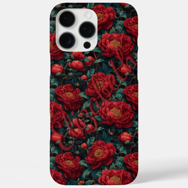 Peonies Custom Name Iphone Case - Sisters Gift (Back)