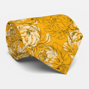 Peonies Floral Brother Floral Wedding Tie