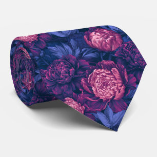 Peonies Floral Brother Seaside Wedding Tie