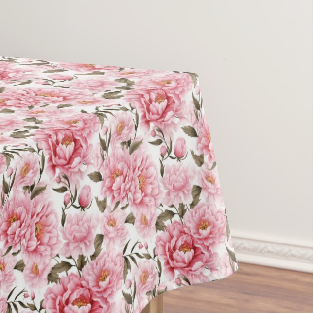 Peonies Floral Cotton Tablecloth (In Situ)