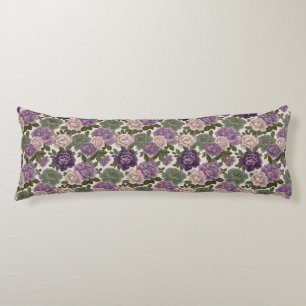 Peonies Floral Guest Room Decor Retro Down Body Cushion