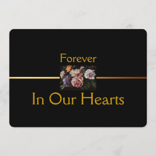 Peonies Floral Painting 2 Funeral Announcement