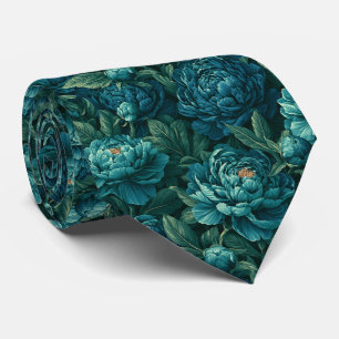 Peonies Flower Brother Unique Wedding Tie