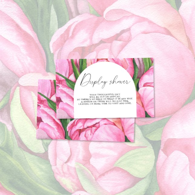 Peonies flowers floral - Display shower Enclosure Card (Creator Uploaded)