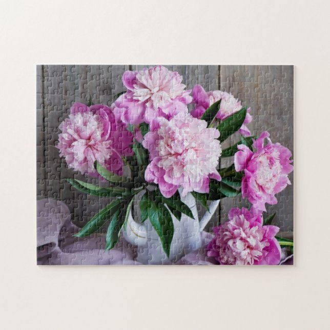 Peonies Game Puzzle (Horizontal)