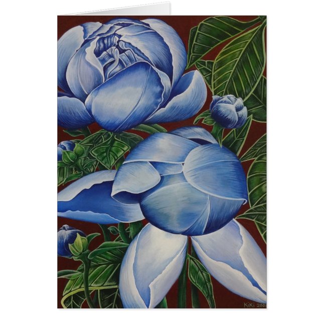 Peonies Greeting Card (Front)