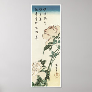 Peonies, Hiroshige Poster