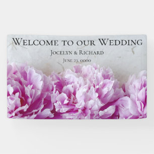 Peonies in a row Banner