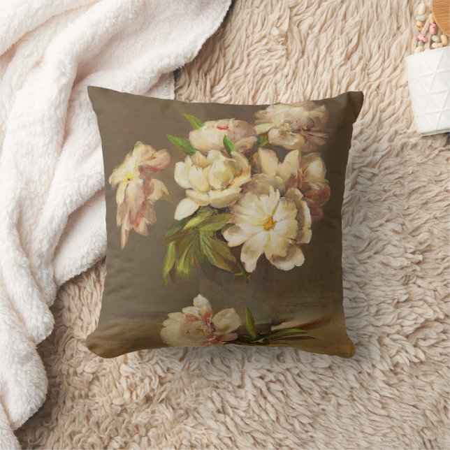 Peonies in a Vase, Charles Ethan Porter  Cushion (Blanket)