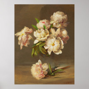 Peonies in a Vase, Charles Ethan Porter Poster